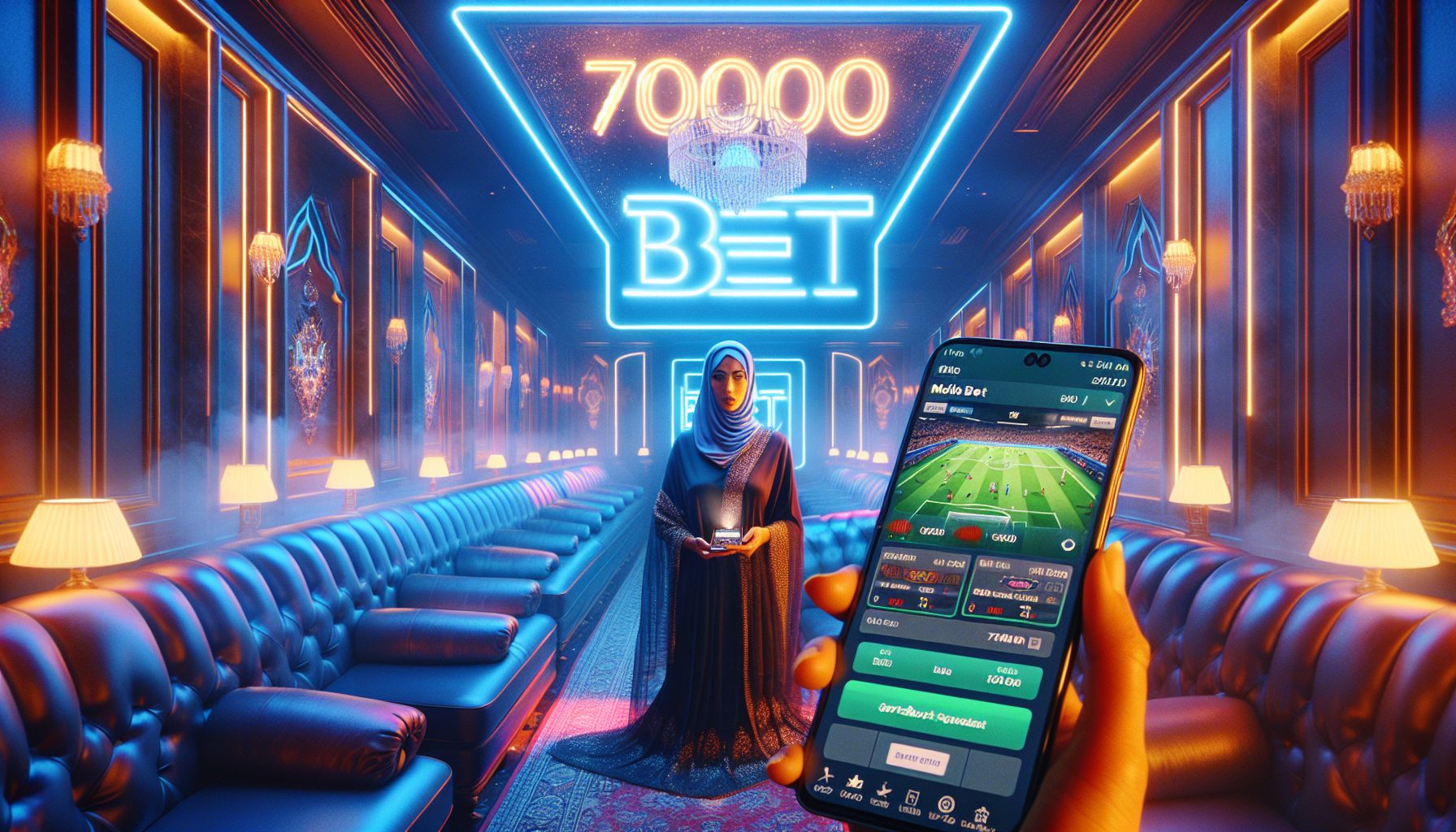 Bangladesh player using the 7000bet app on a smartphone