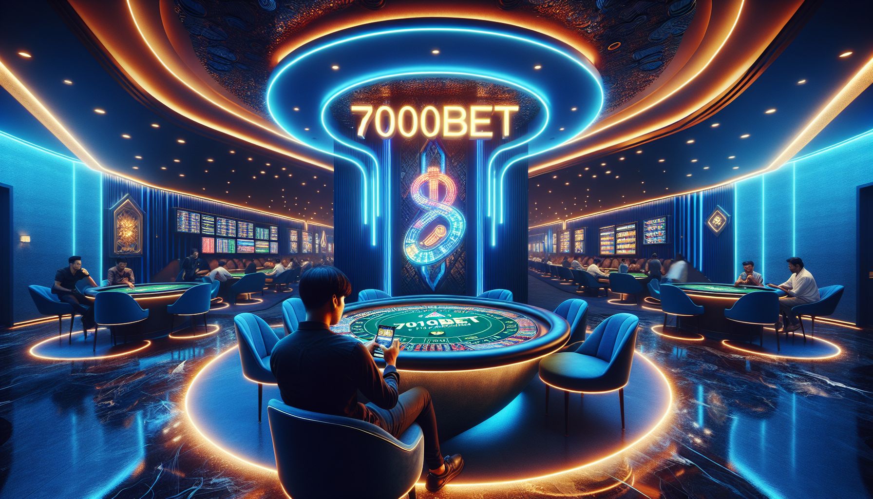 Bangladesh player using a smartphone to access 7000bet casino games